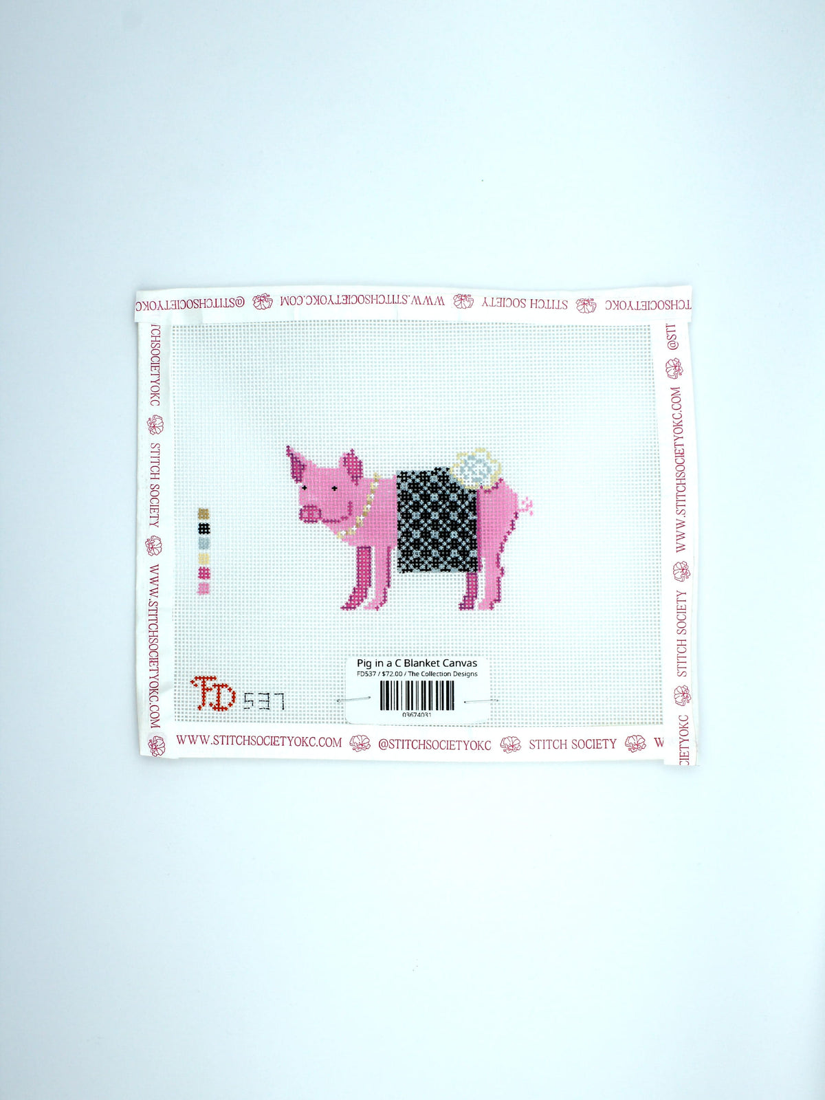Pig in a C Blanket Canvas