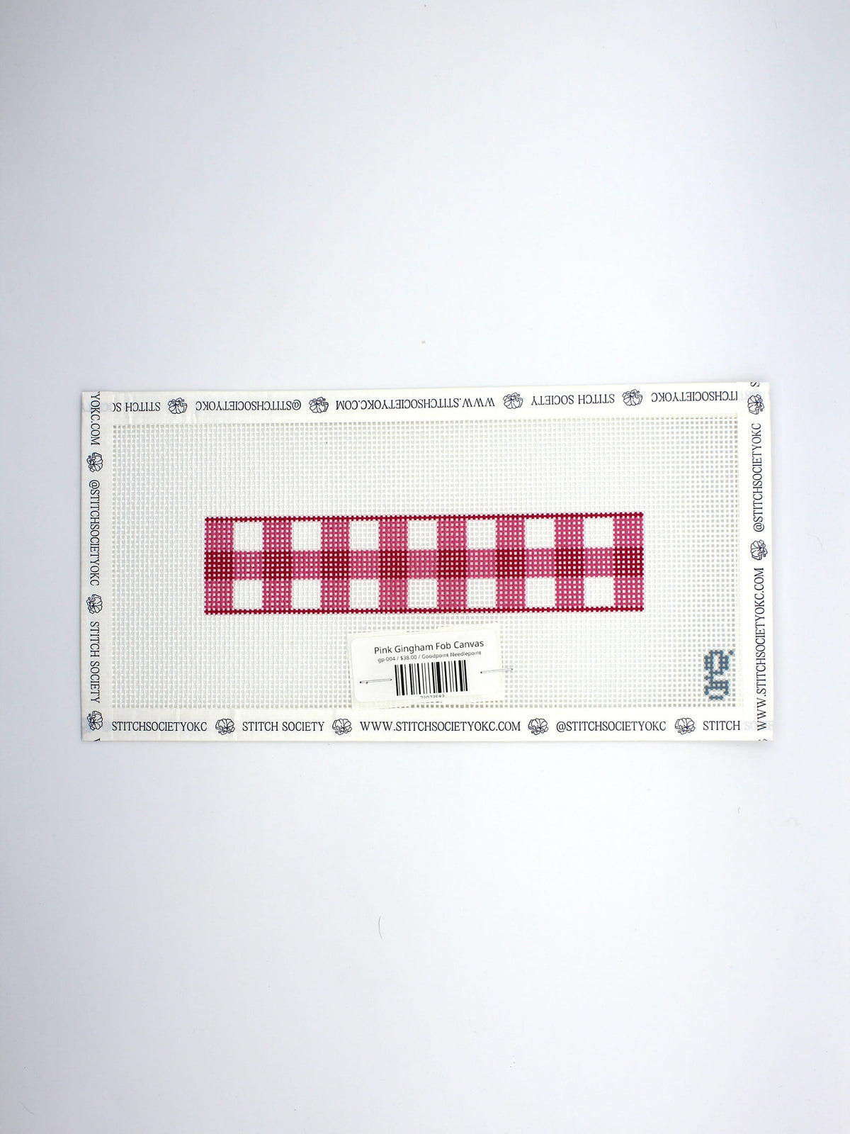 Pink Gingham Fob Canvas