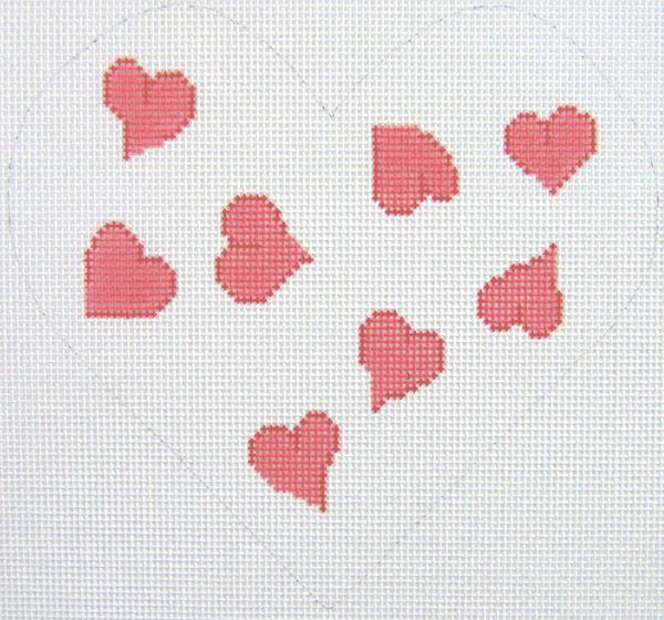 Pink Heart Pillow Canvas