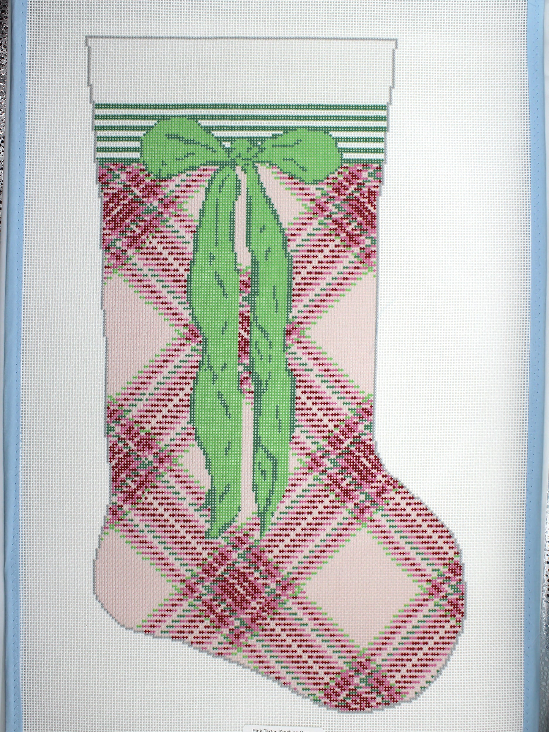 Pink Tartan Stocking Canvas