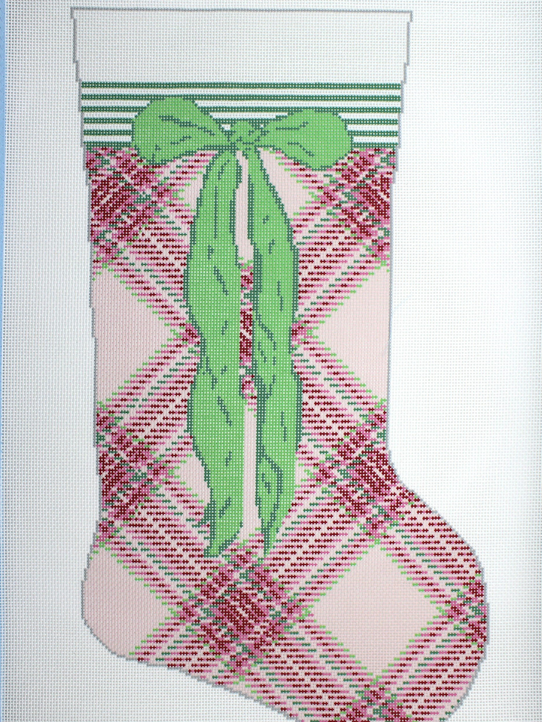 Pink Tartan Stocking Canvas