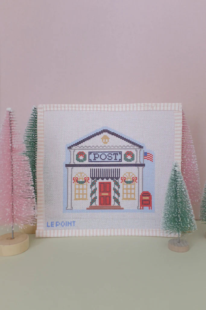 Christmas Village Post Office Canvas