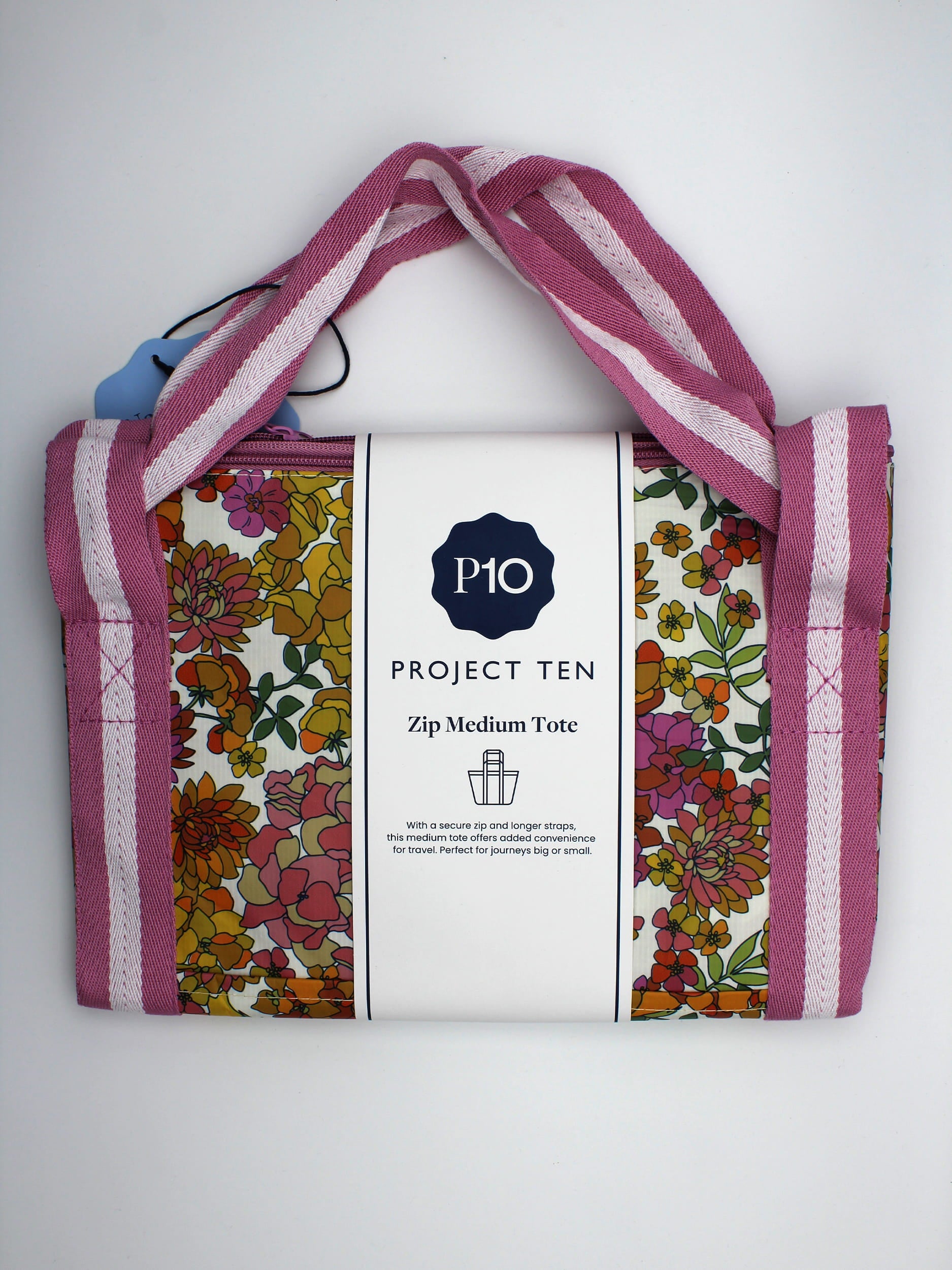 Zip Medium Tote – Hydrangea