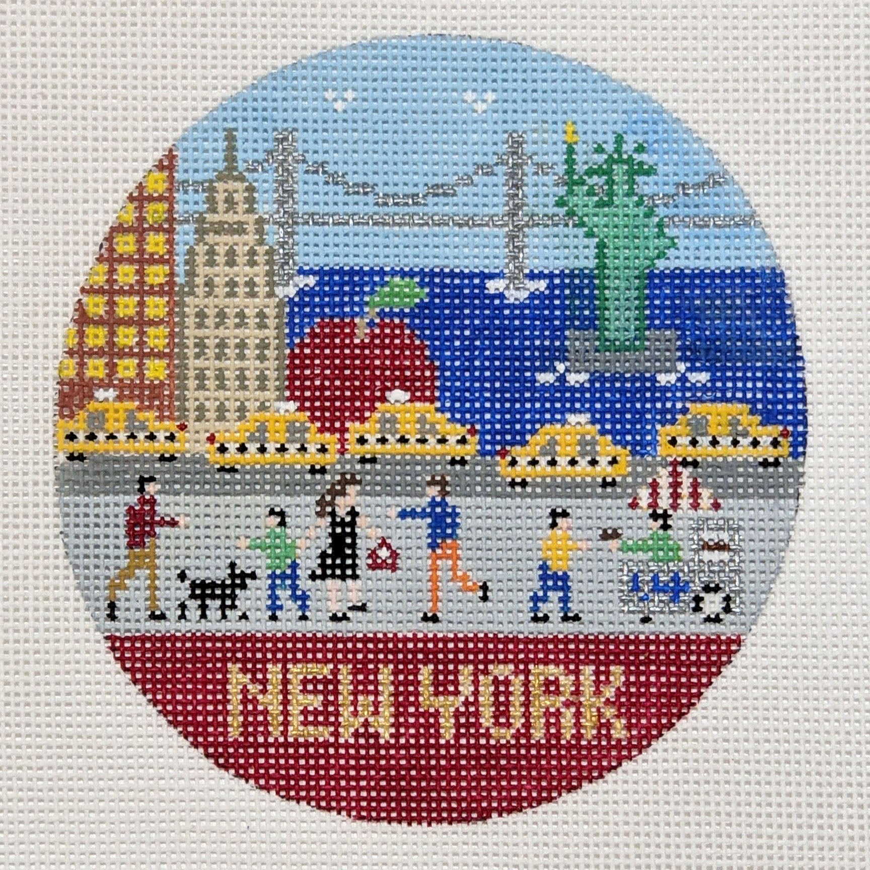 NYC Round Canvas