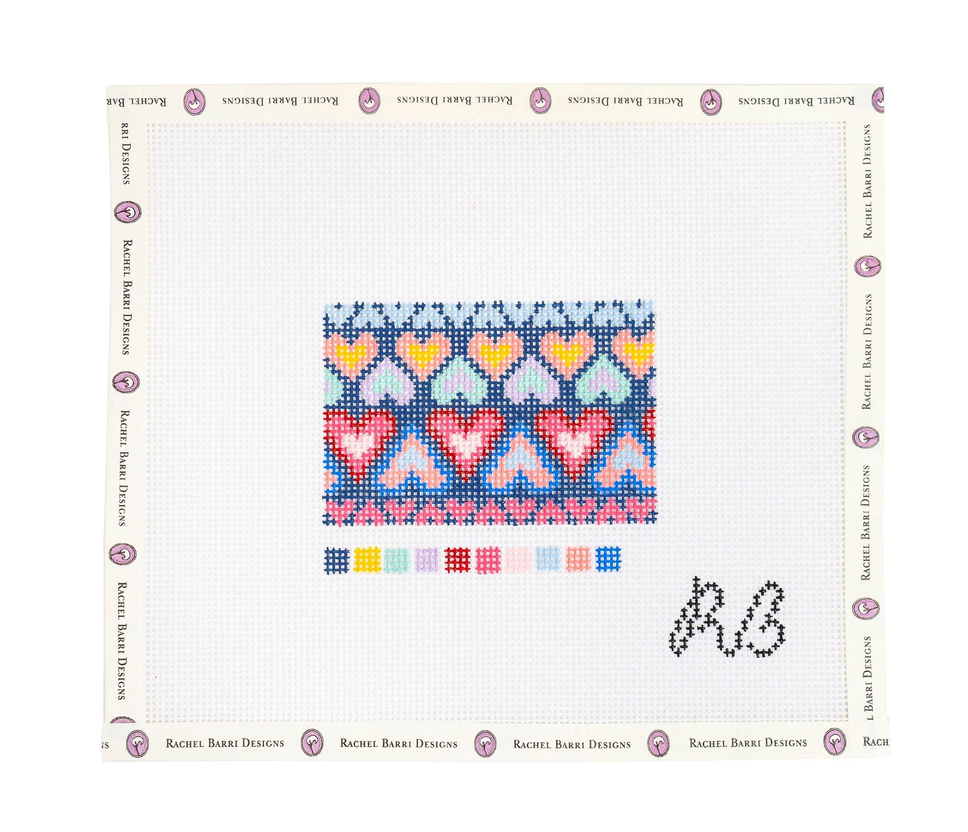 Rainbow Hearts Small Canvas