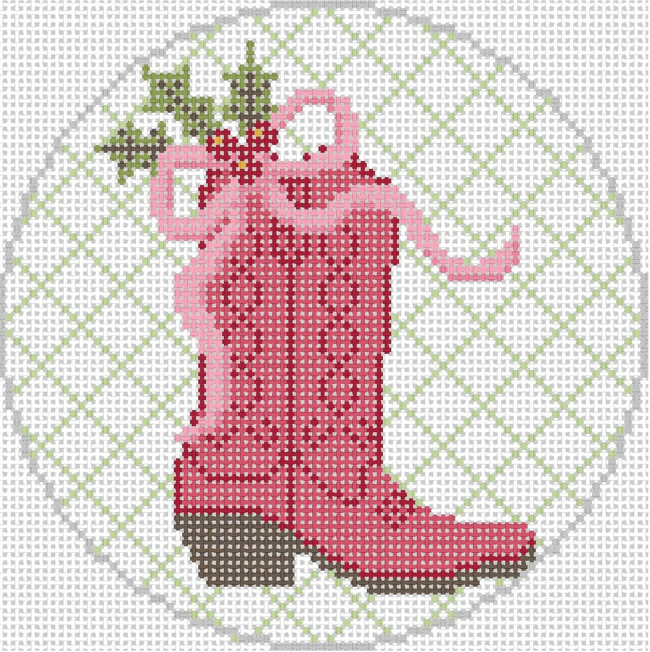Boot & Bow - Pink Boot - K311 Canvas