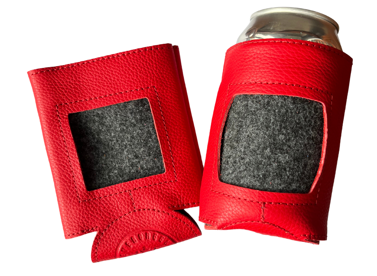 Self-Finishing Leather Can Cozy for Needlepoint, Classics, Standard Can Chestnut (Medium Brown)