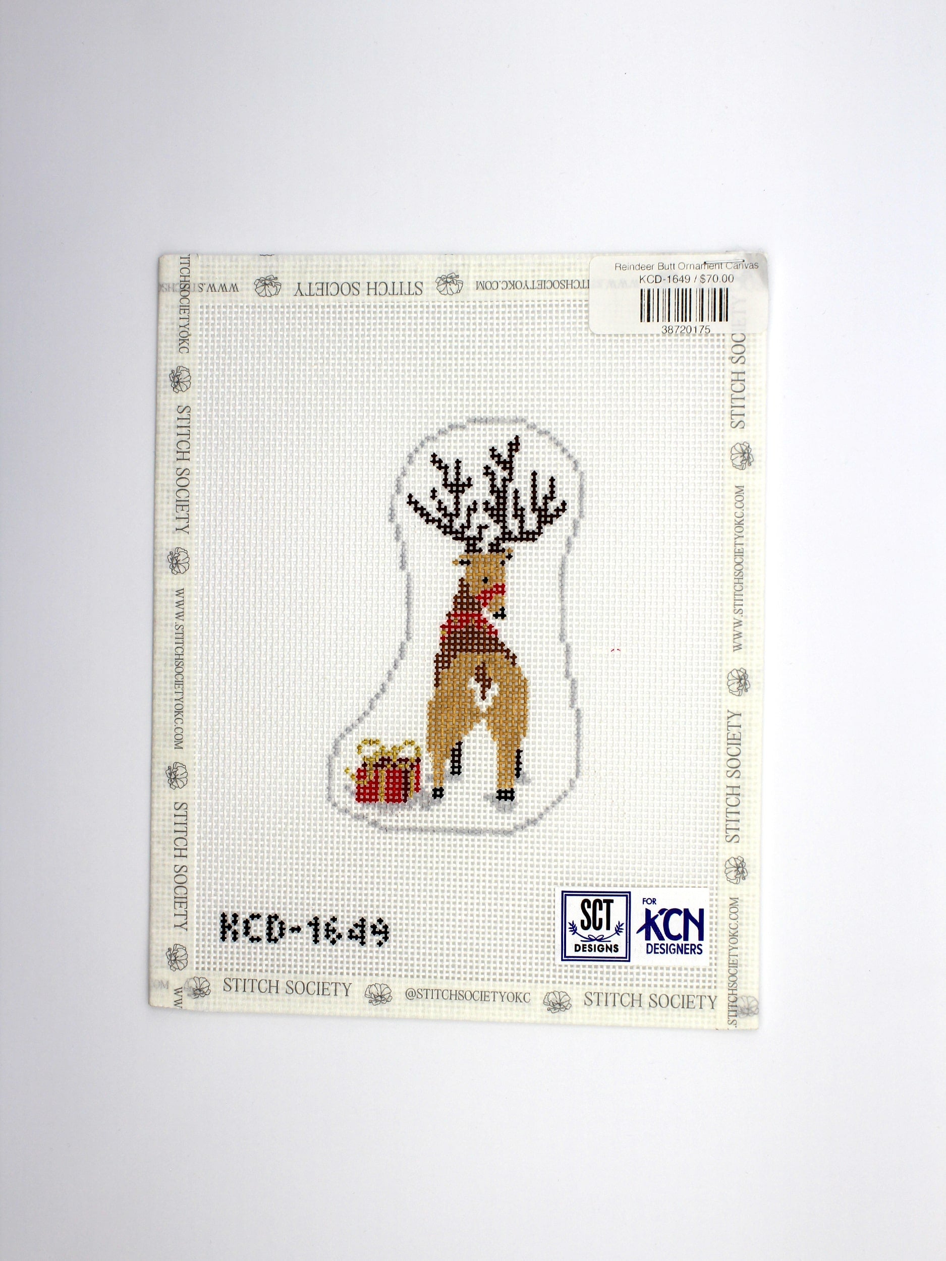 Reindeer Butt Ornament Canvas