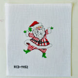 Retro Santa with Stripes Canvas