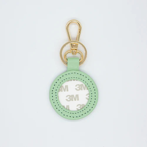 Self-finishing Leather Key Fob-Smokey Green