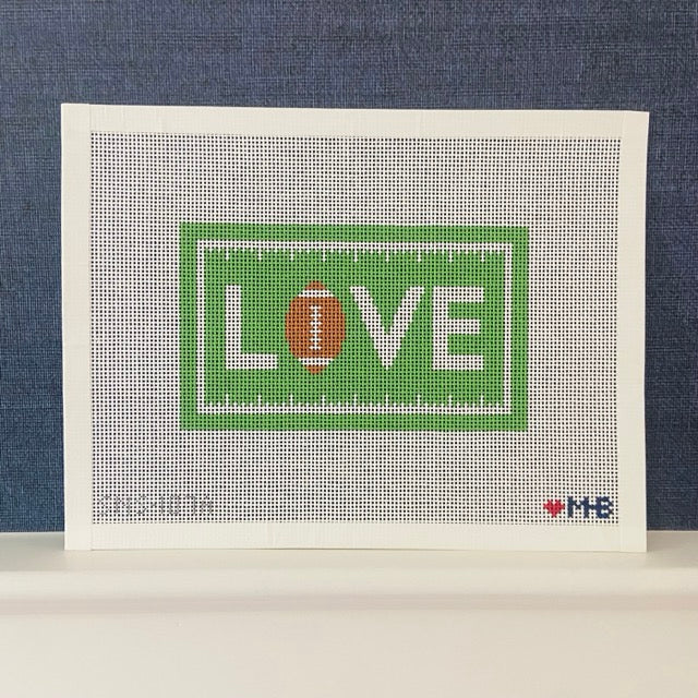 LOVE Football (Green) Canvas