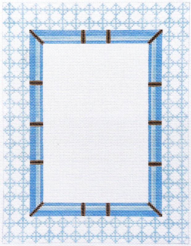 Blue Bamboo Frame Canvas