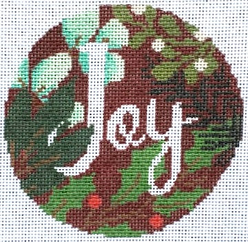 Joy Ornament Red Canvas