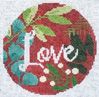Love Ornament Red Canvas