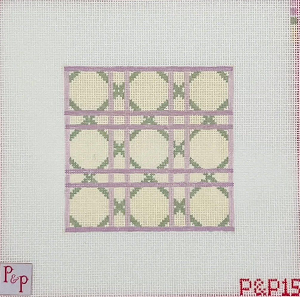 Lavender Cane Coaster Canvas