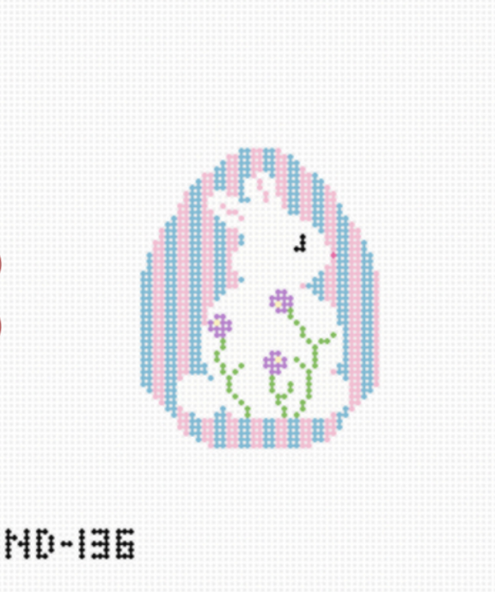 Purple Flower Bunny Egg