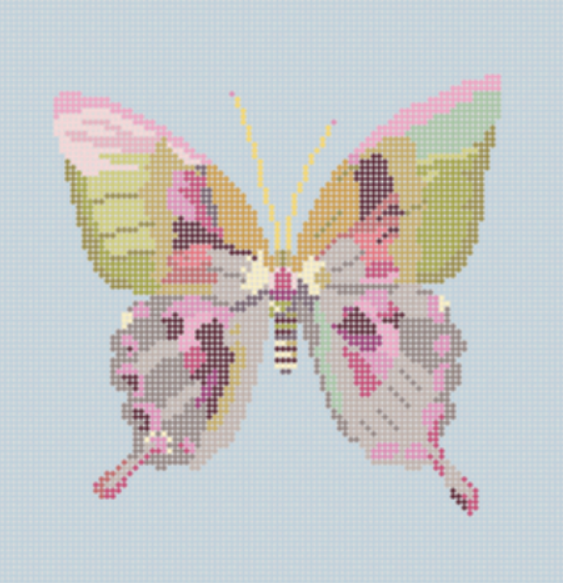 Gold and Green Butterfly Canvas