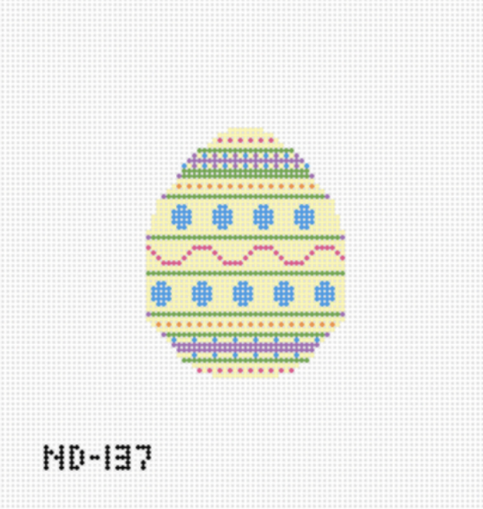 Happy Pattern Yellow Egg Canvas