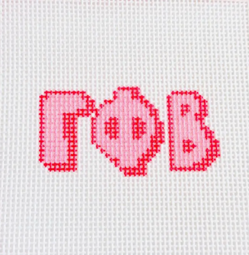 Gamma Phi Beta Sorority Bubble Letter Needlepoint