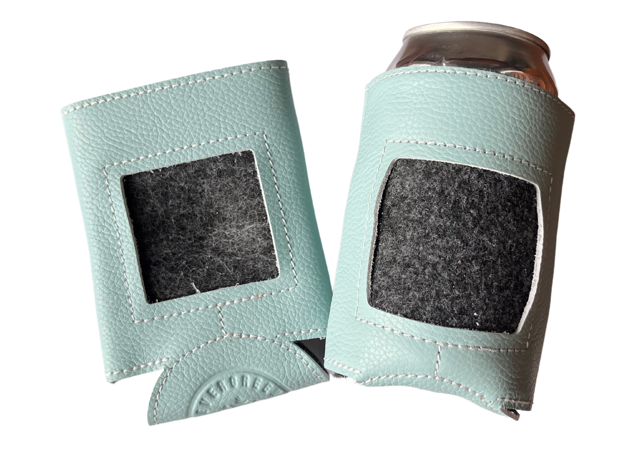 Self-Finishing Leather Can Cozy for Needlepoint, Classics, Standard Can Chestnut (Medium Brown)