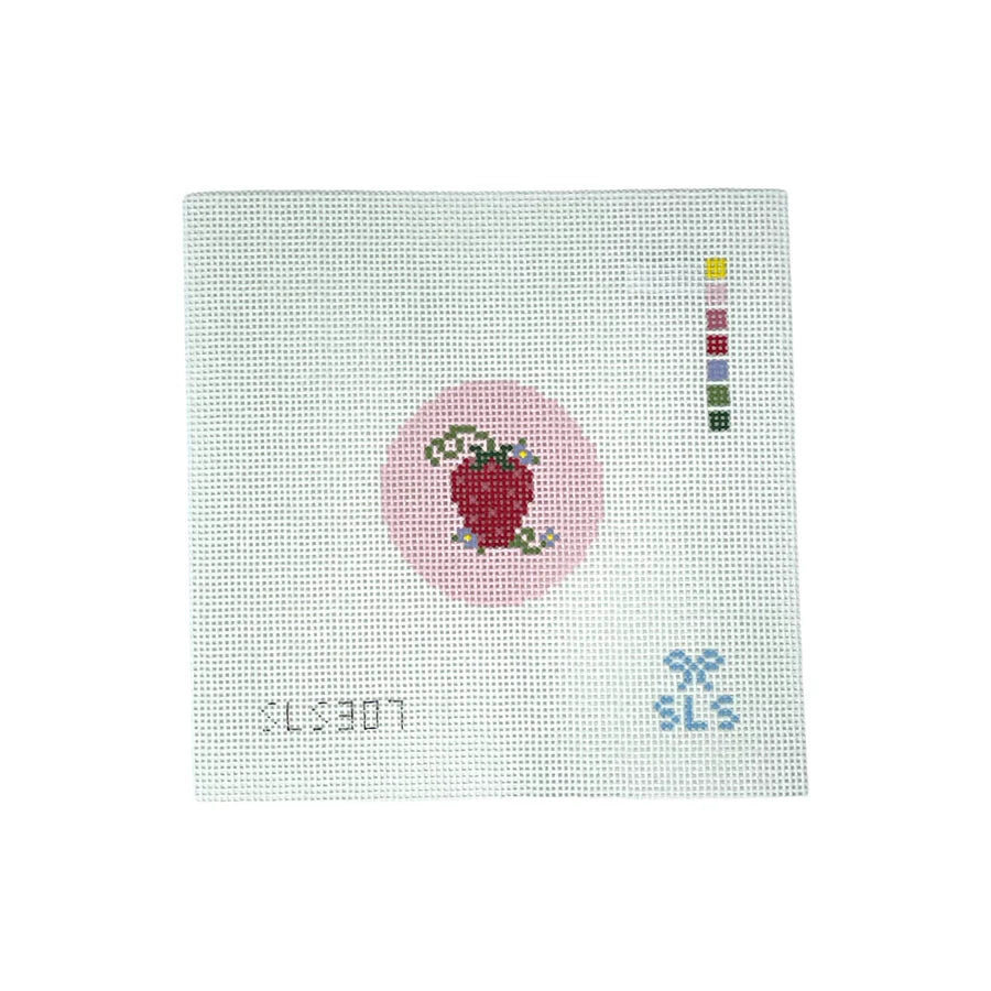 Strawberry on PInk Canvas