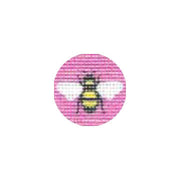 TTF059D - Bee - Hot Pink Background Canvas