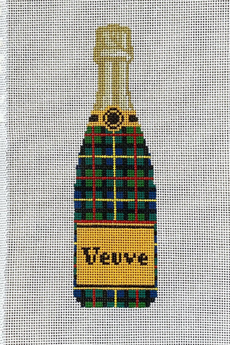 Veuve Bottle - Tartan Champagne Canvas