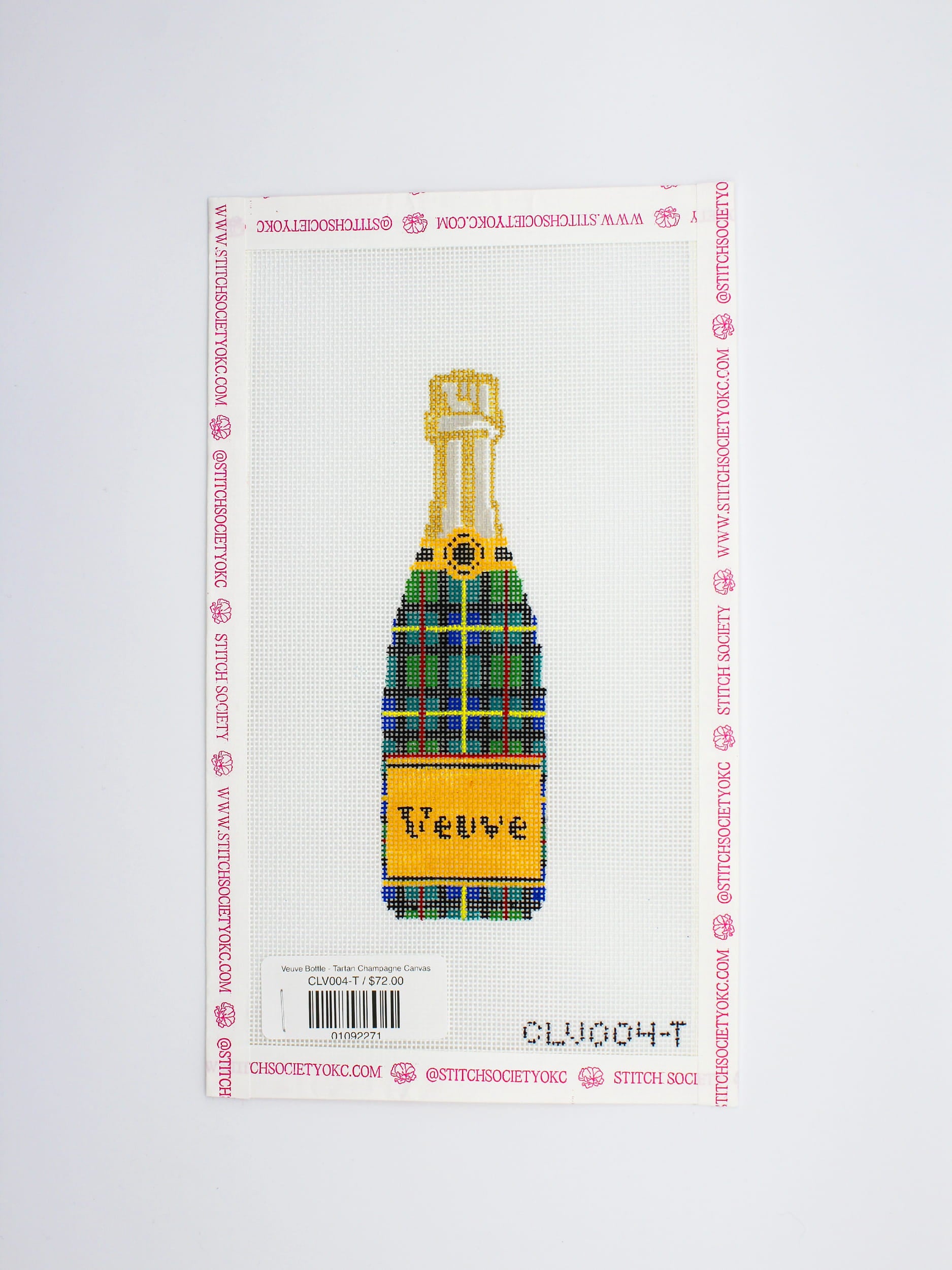 Veuve Bottle - Tartan Champagne Canvas