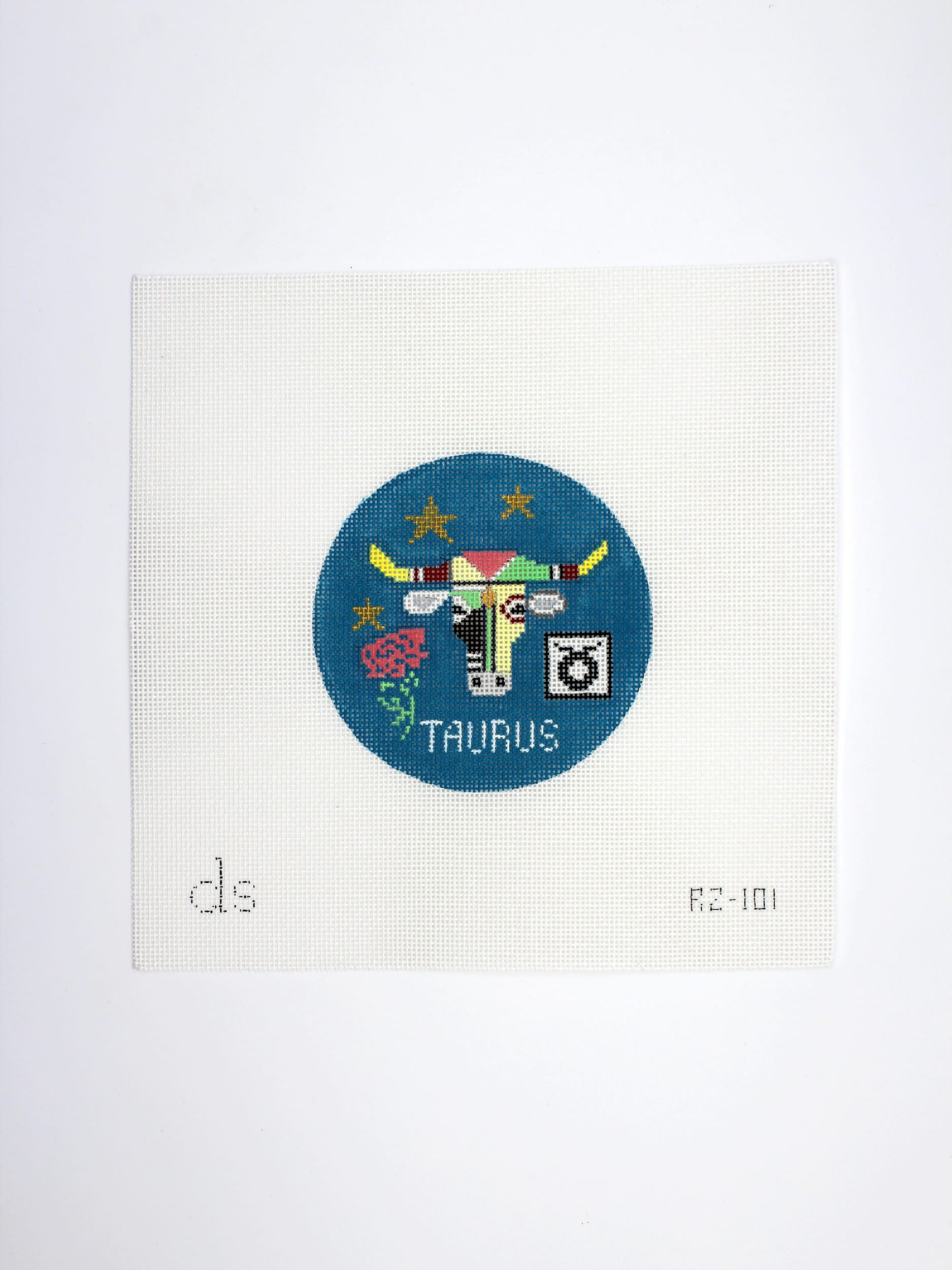 Taurus Zodiac Ornament Canvas