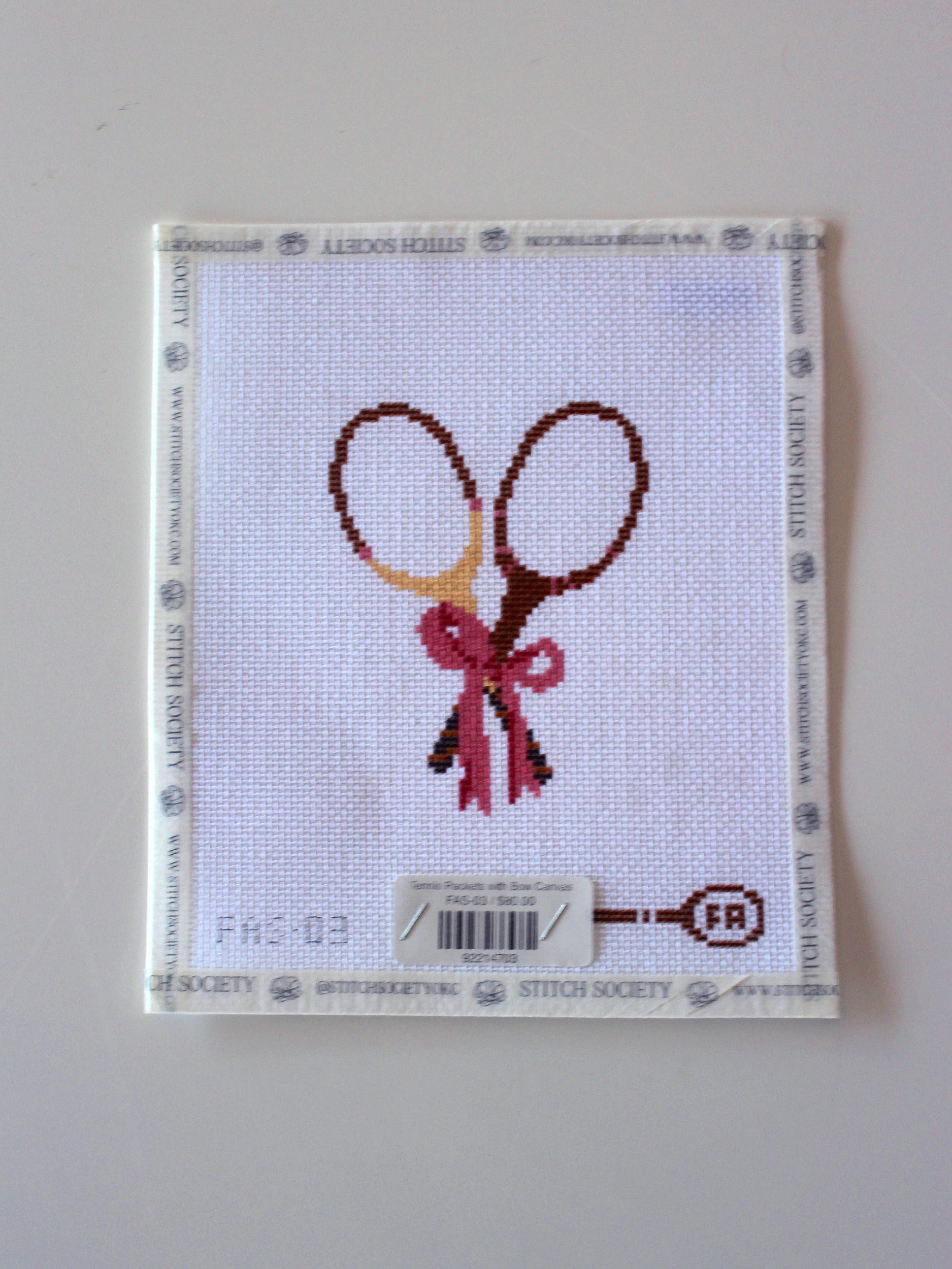 Tennis Rackets with Bow Canvas