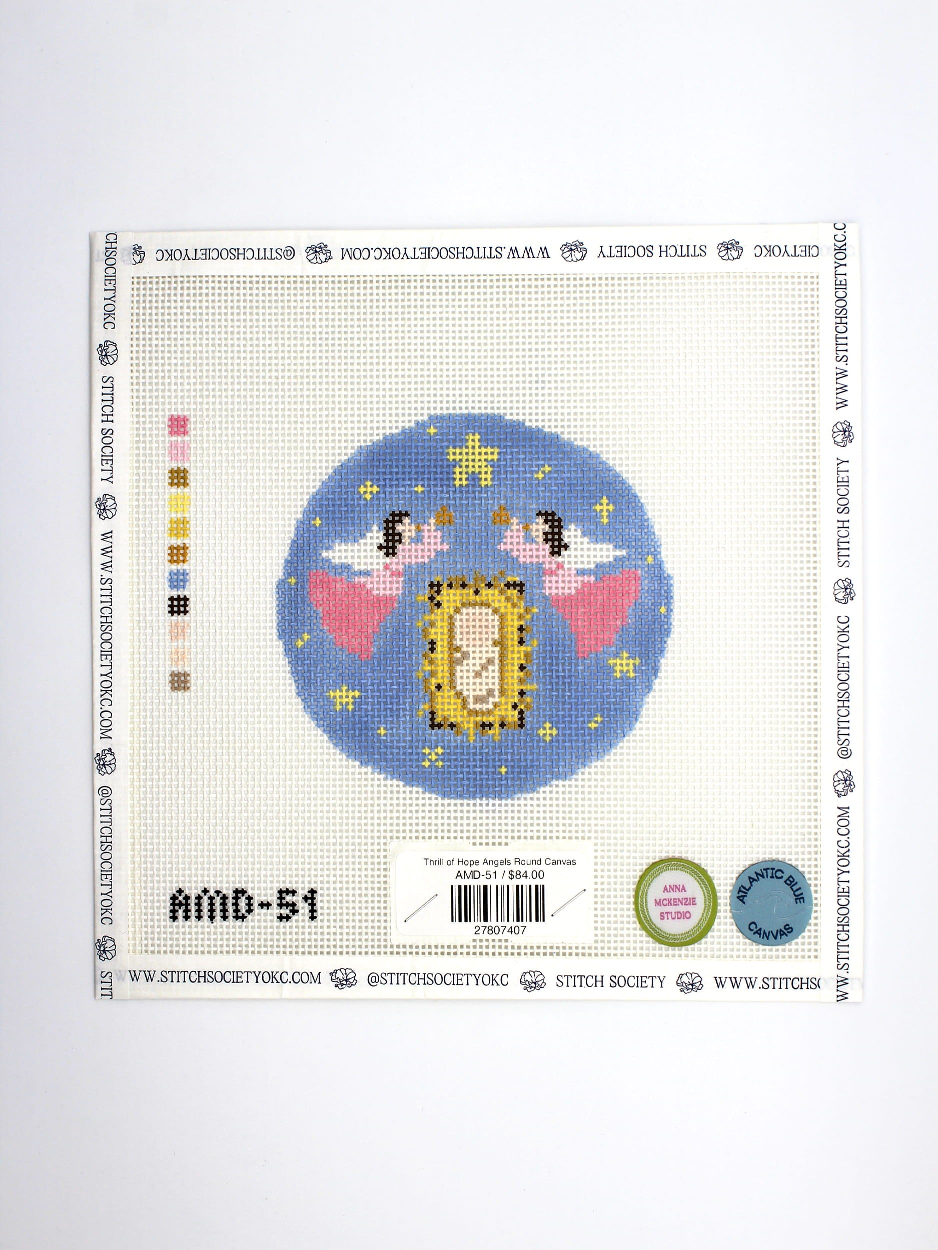 Thrill of Hope Angels Round Canvas
