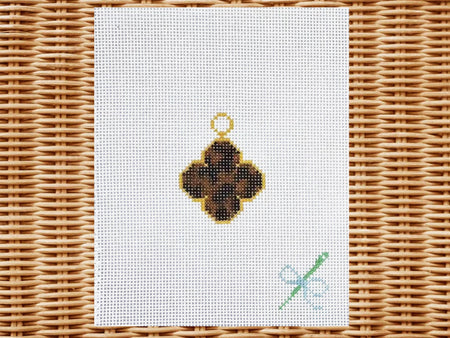 Tortoiseshell Enamel Clover Charm Canvas