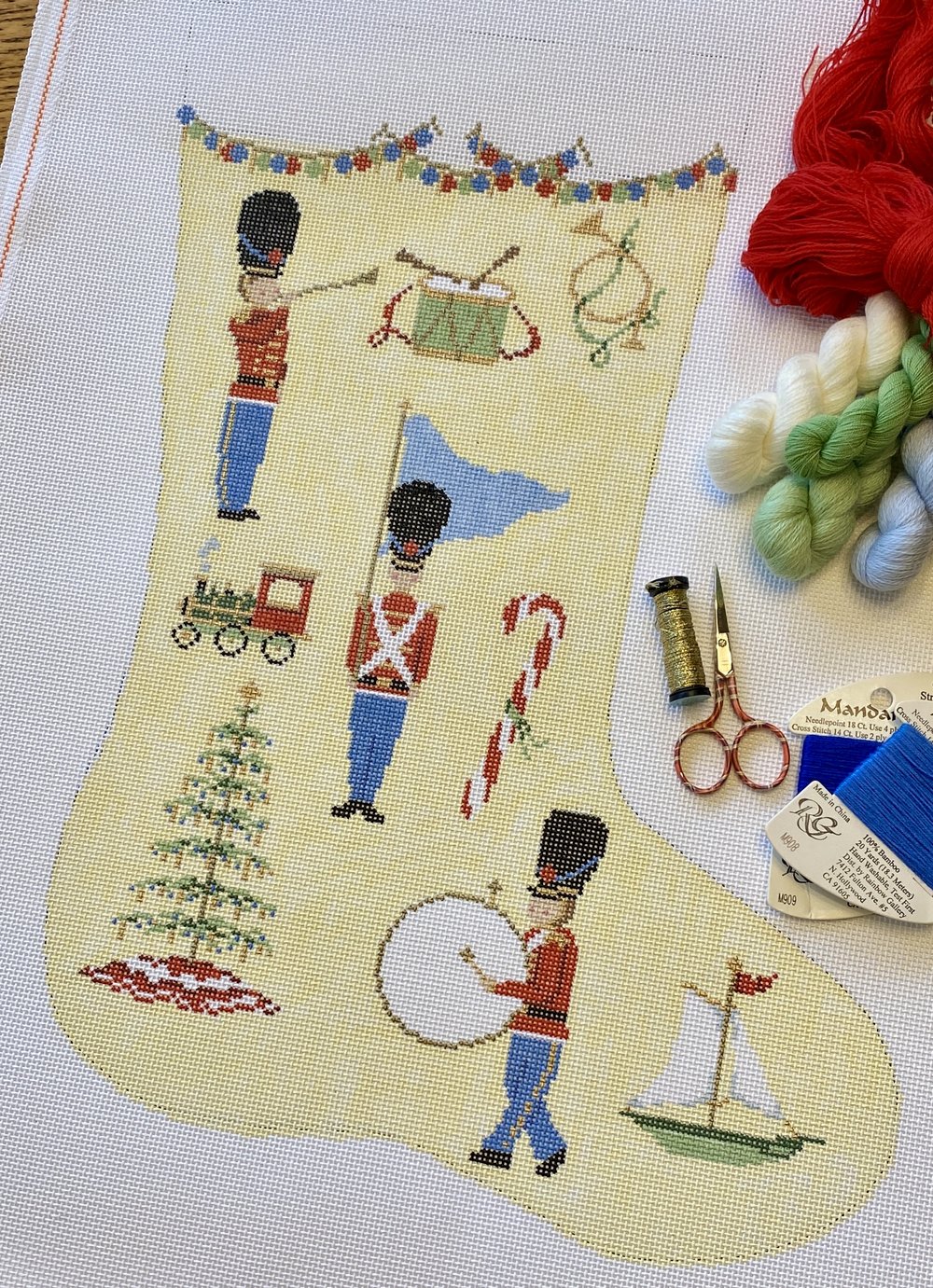 Toy Soldier Stocking Canvas