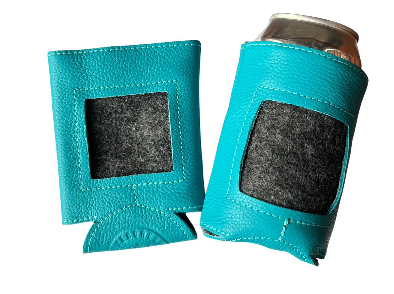 Self-Finishing Leather Can Cozy for Needlepoint, Classics, Standard Can Chestnut (Medium Brown)