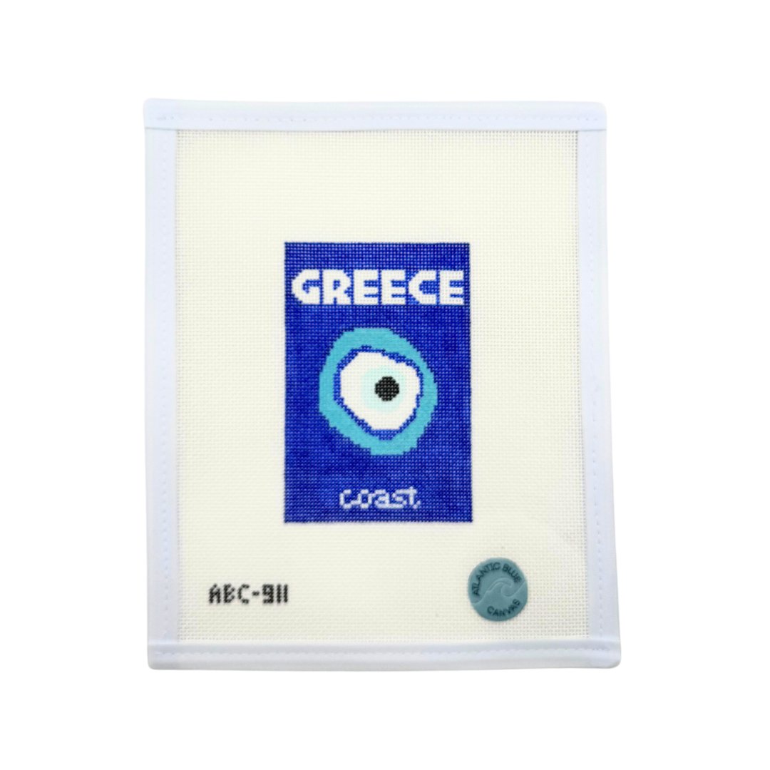 Greece Travel Book Canvas