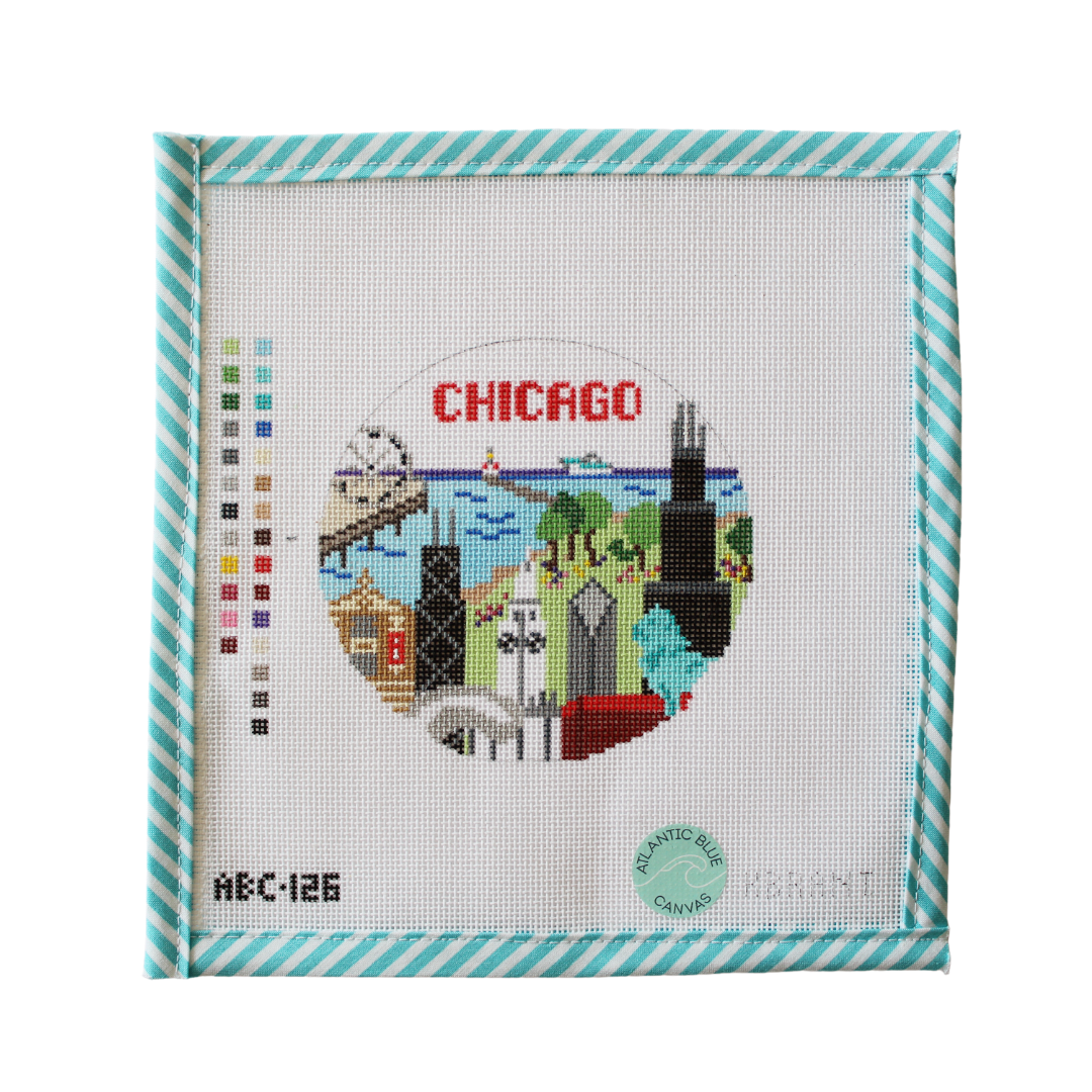 ChicagoTravel Round Canvas
