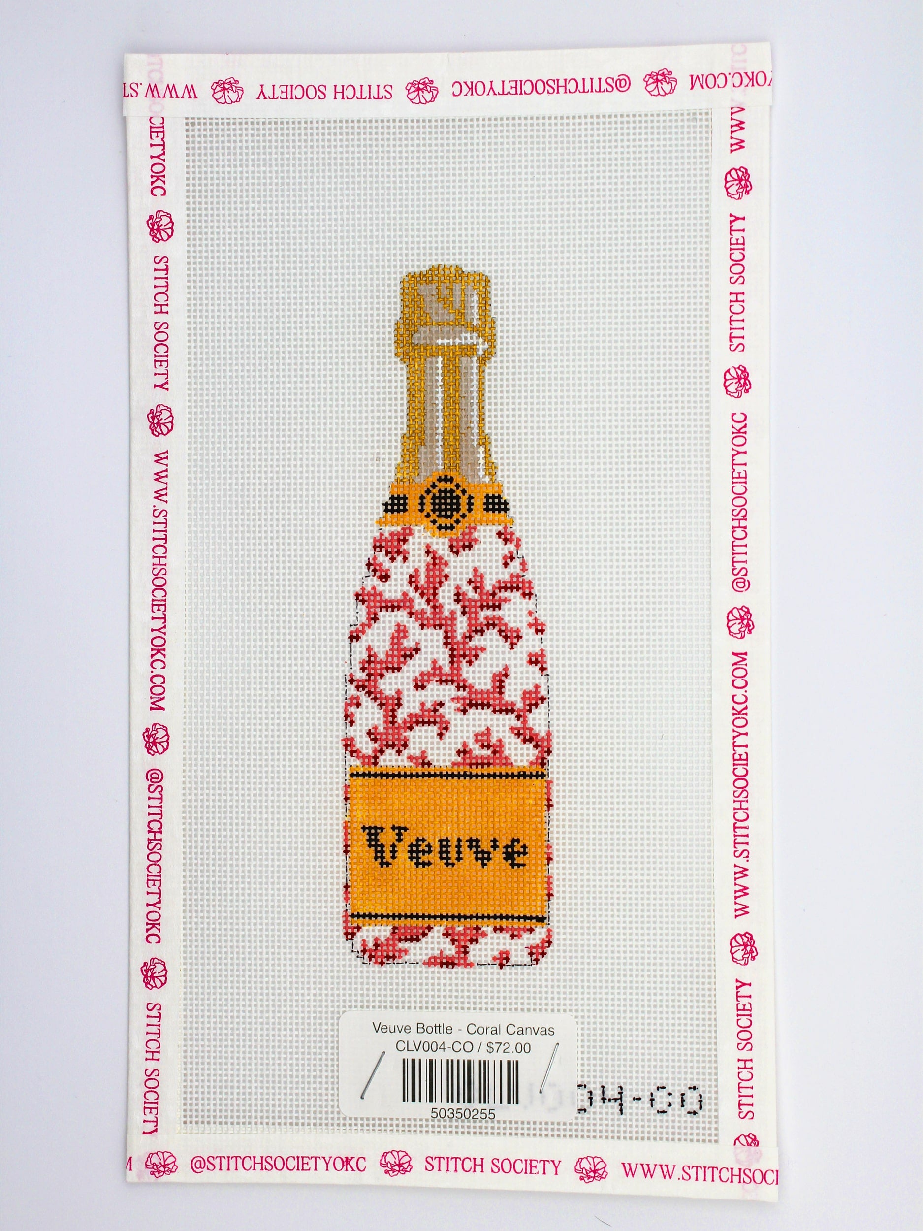 Veuve Bottle - Coral Canvas