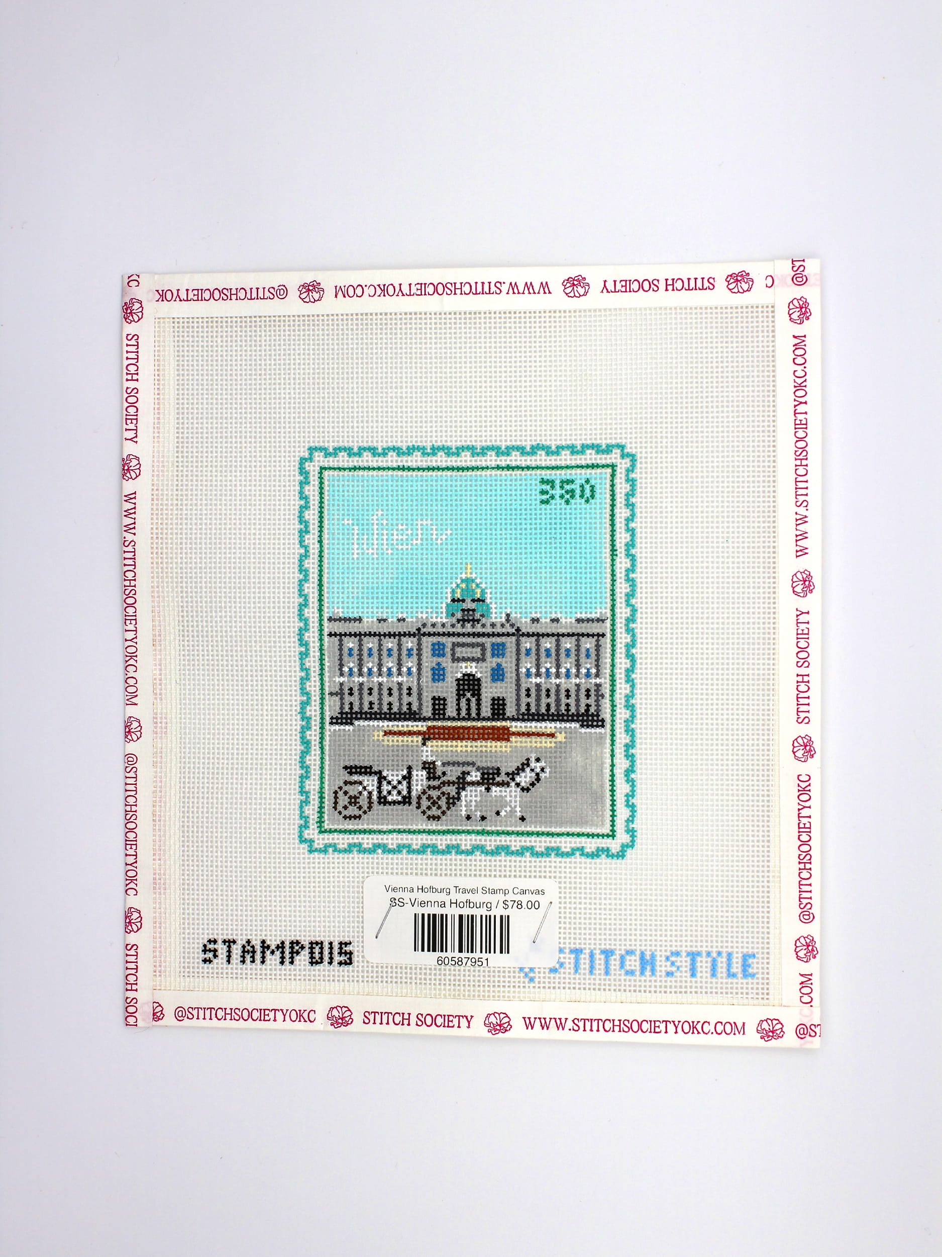 Vienna Hofburg Travel Stamp Canvas