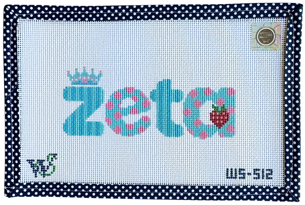Zeta Tau Alpha Dots & Stripes Canvas