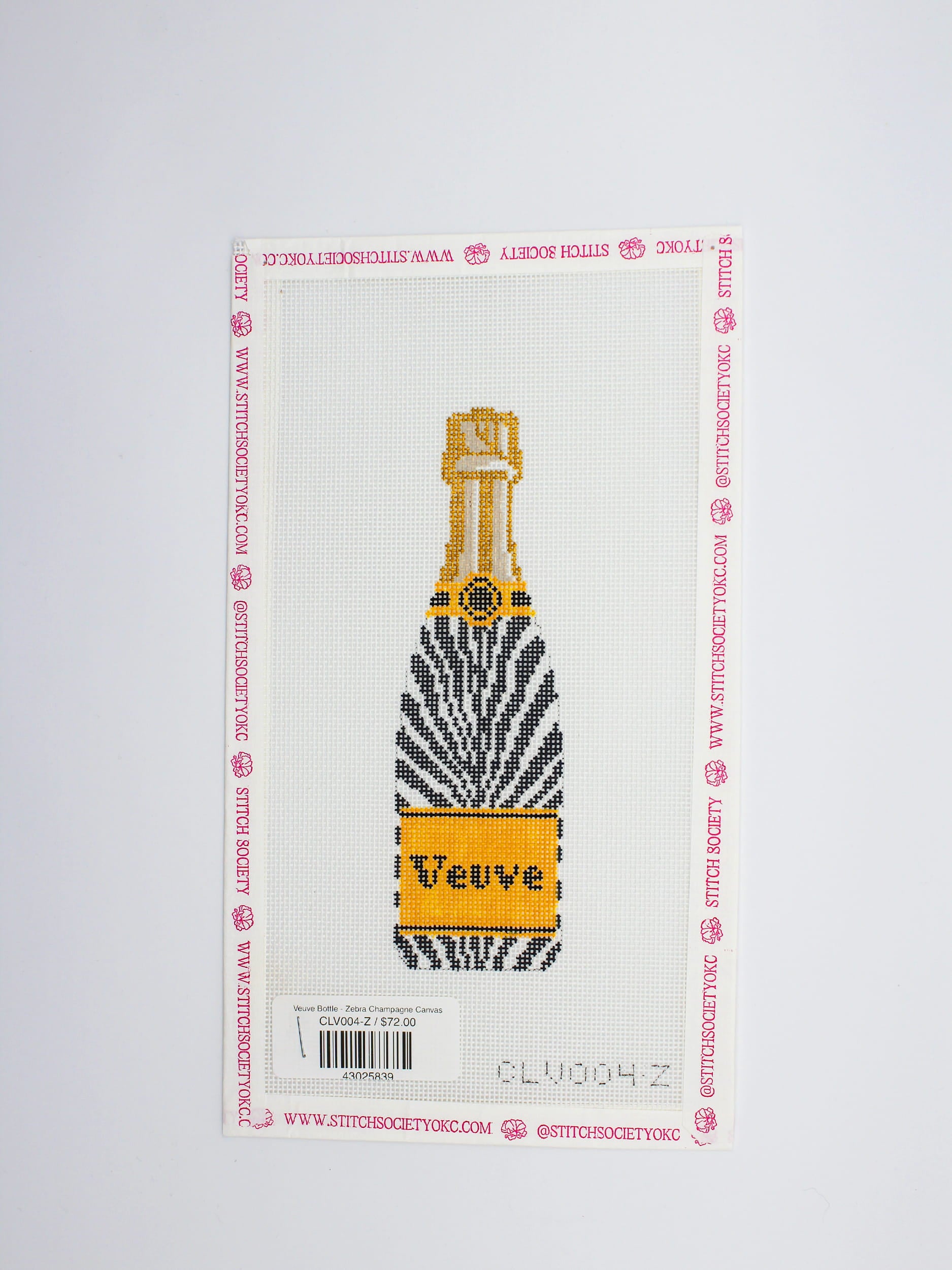 Veuve Bottle - Zebra Champagne Canvas