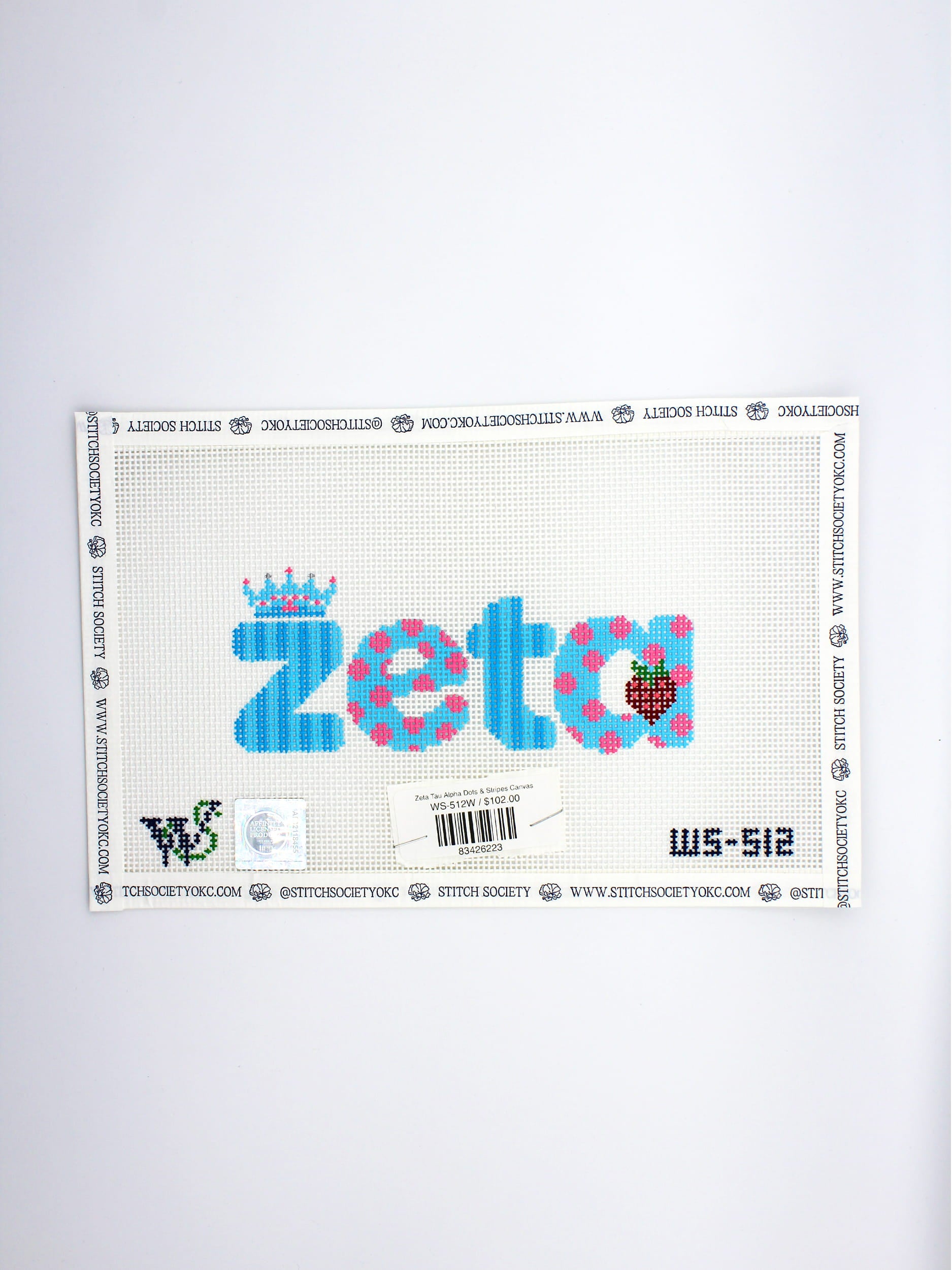 Zeta Tau Alpha Dots & Stripes Canvas
