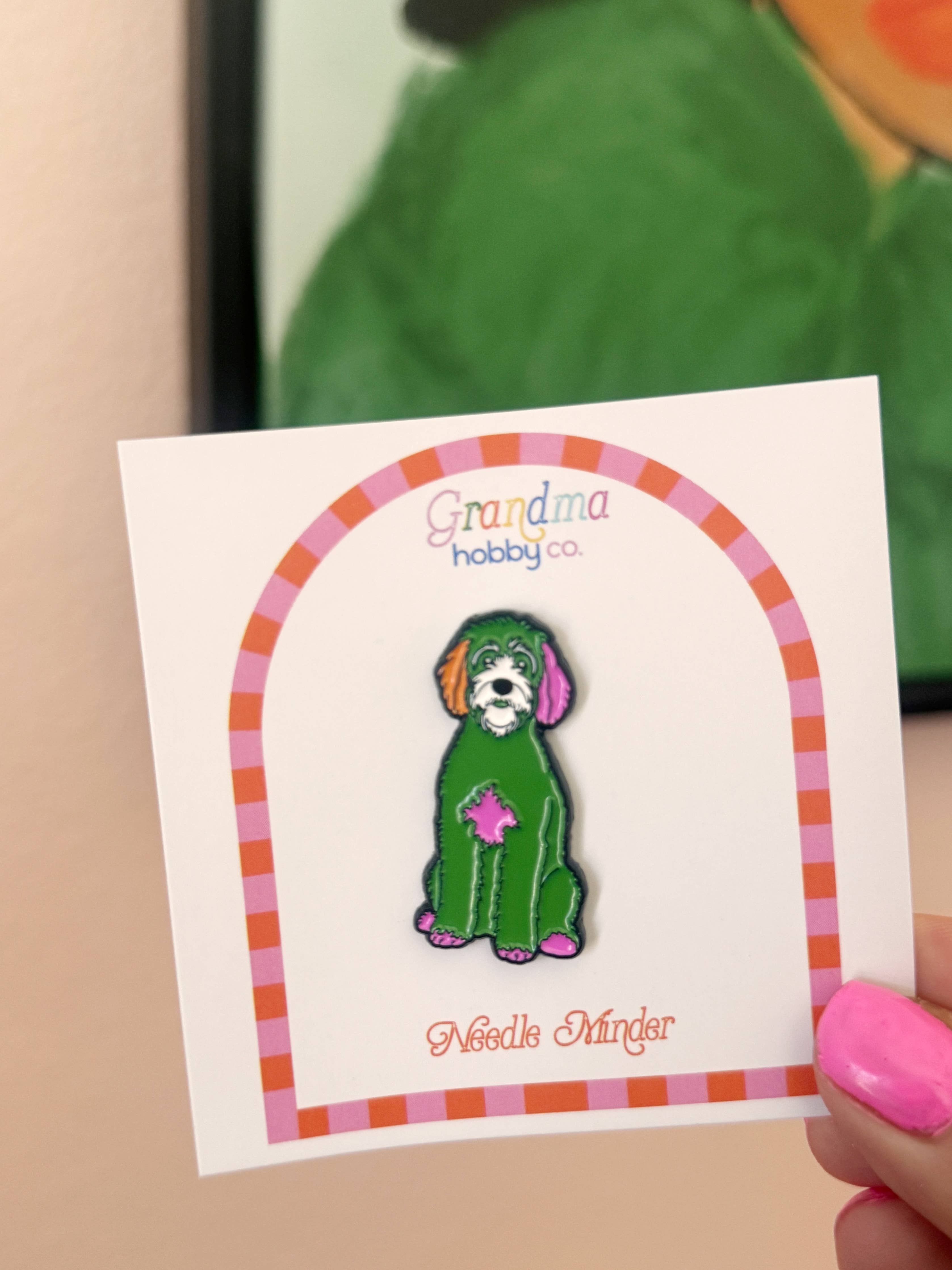Needle Minder for Needlepoint & Cross Stitch | Doodle Green