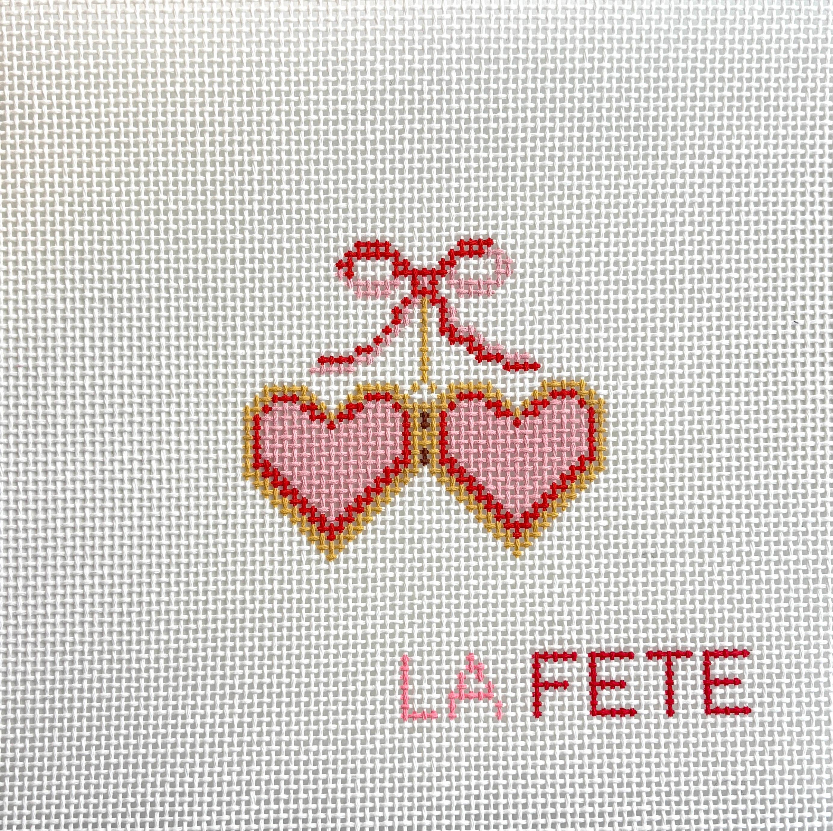 Heart Locket Needlepoint Canvas