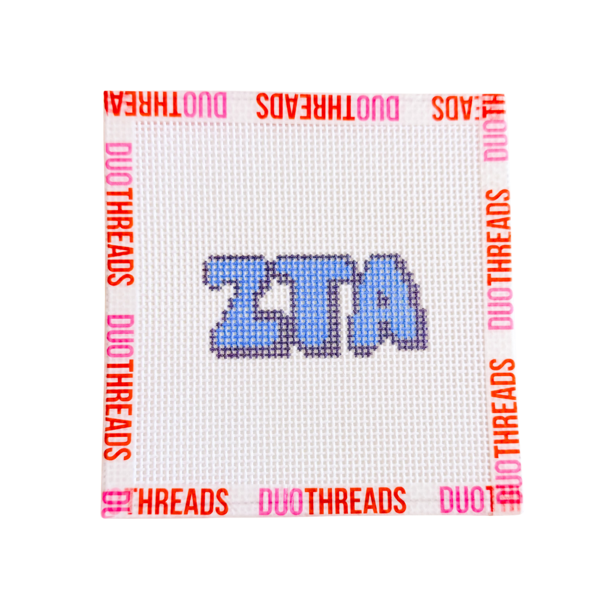 Zeta Tau Alpha Sorority Bubble Letter Needlepoint