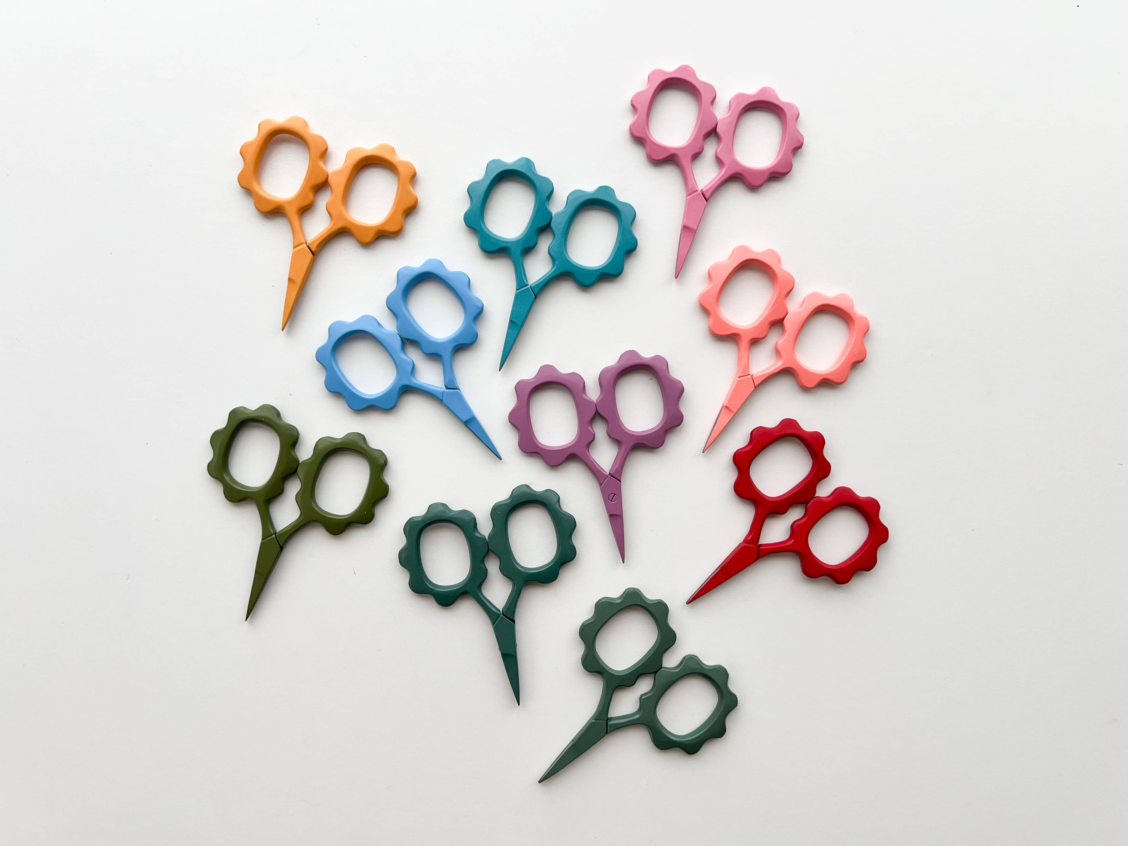 Small Flower scissors, tiny embroidery scissors: Turquoise (Copy)