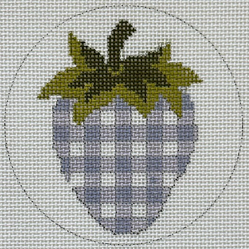 Strawberries: Purple checks Canvas