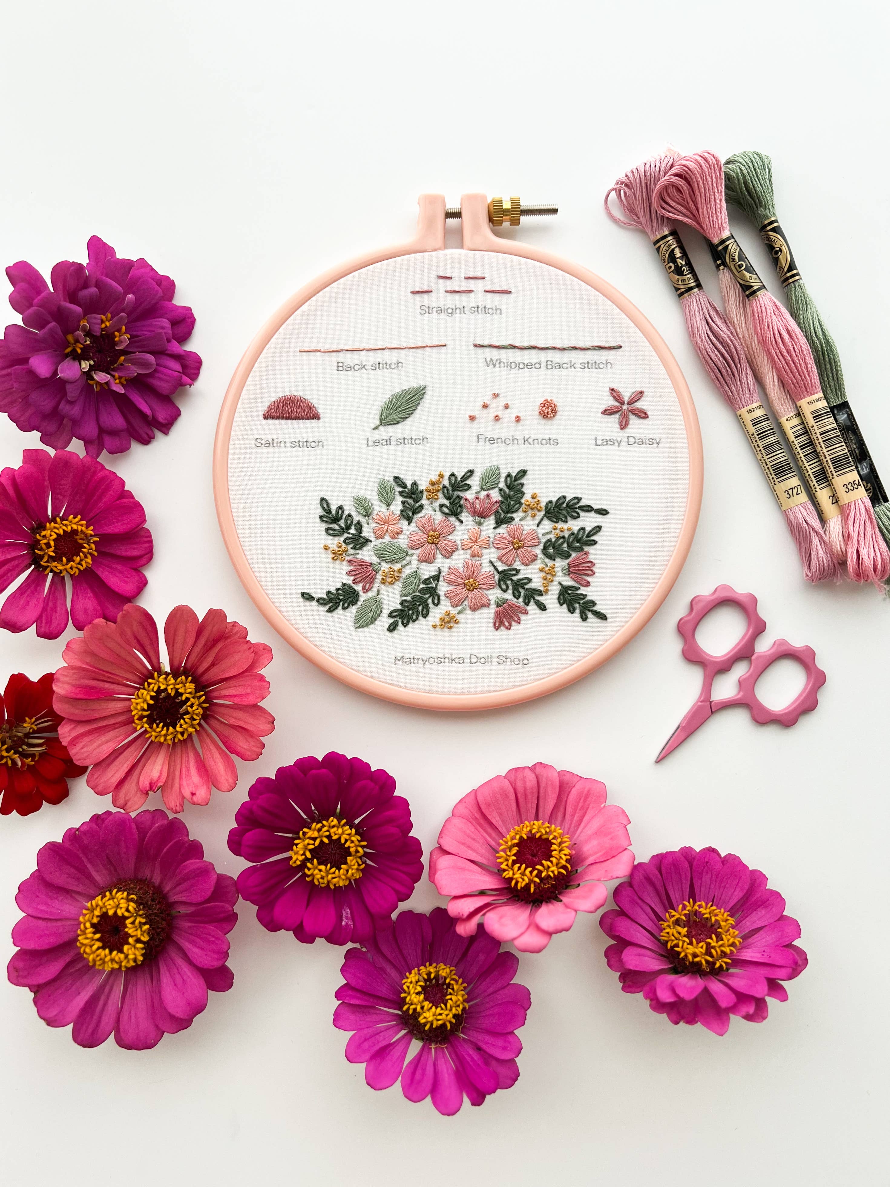Small Flower scissors, tiny embroidery scissors: Dark Sage