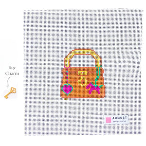 Bag Charm Love Lock Needlepoint Canvas (include Key Charm)
