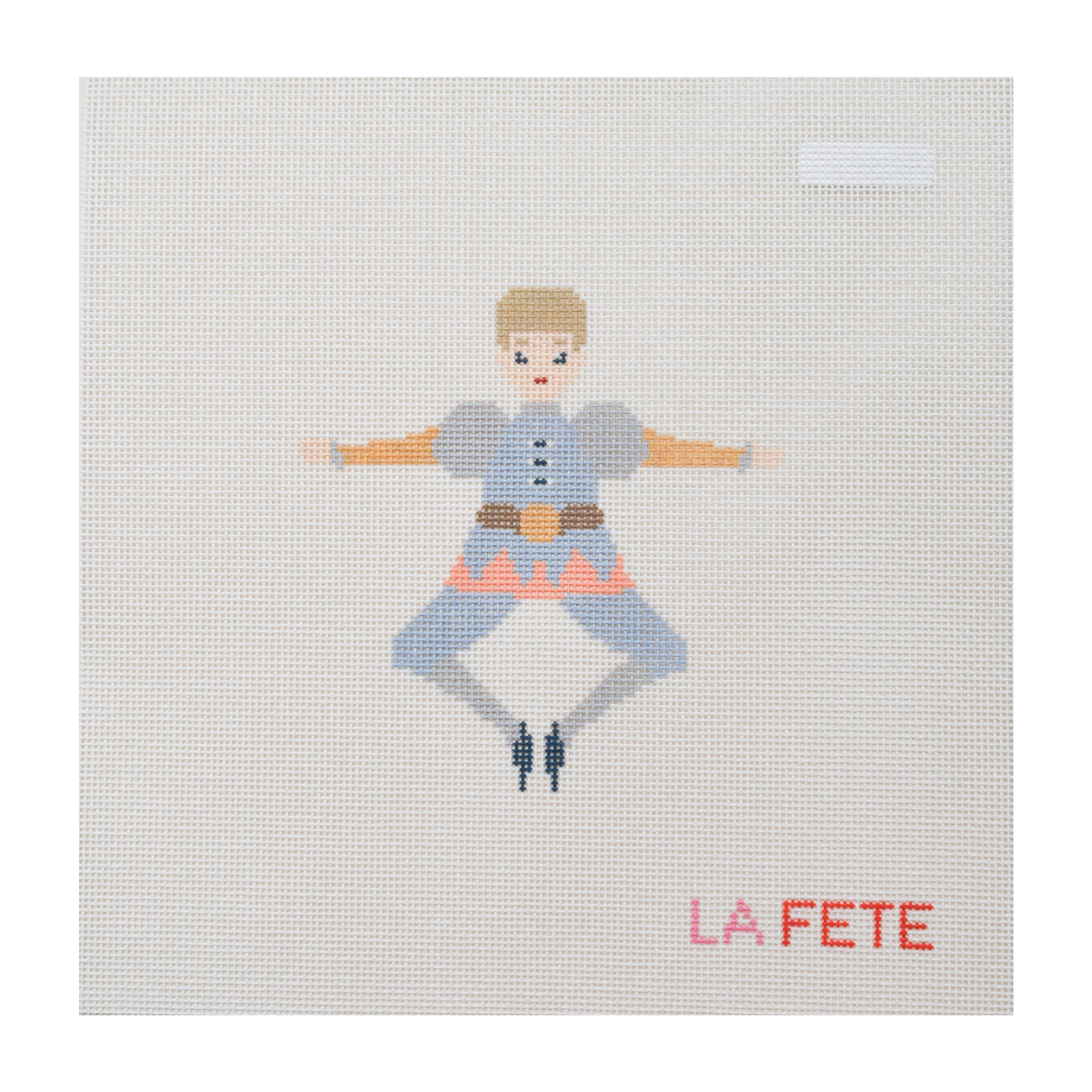 12 Days Of Christmas - Ten Lords A-Leaping Hand Painted Needlepoint Canvas