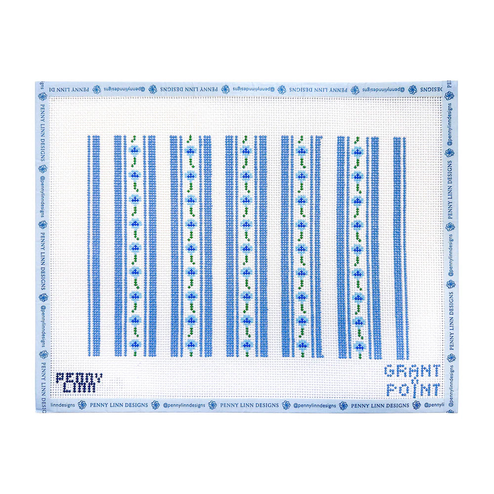 Blue Floral Clutch Canvas